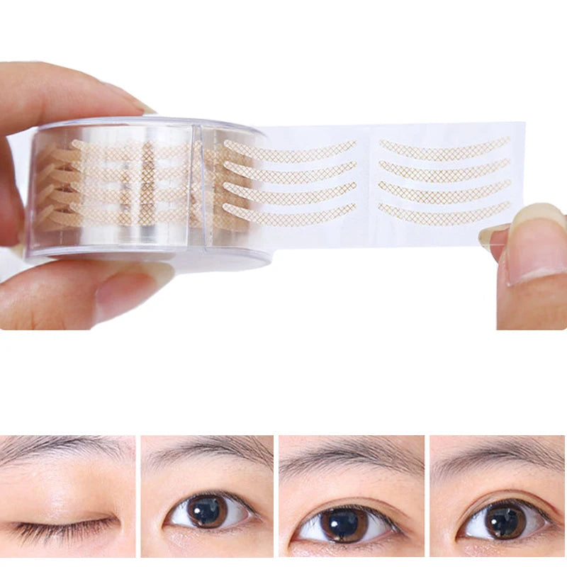 600 Pcs Eye Lift Strips Double Eyelid Tape Clear Gray Eyelid Stripe